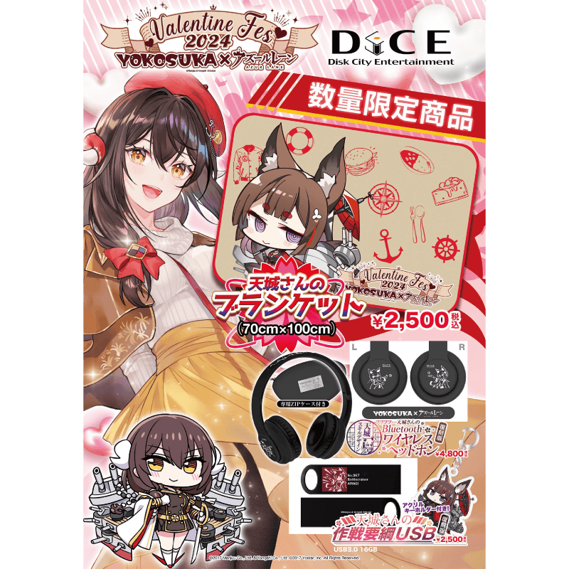 DiCE【ブランケット・ワイヤレスヘッドホン・USB】